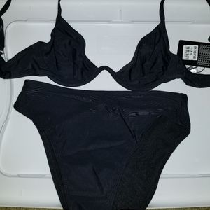 Black high waisted bikini